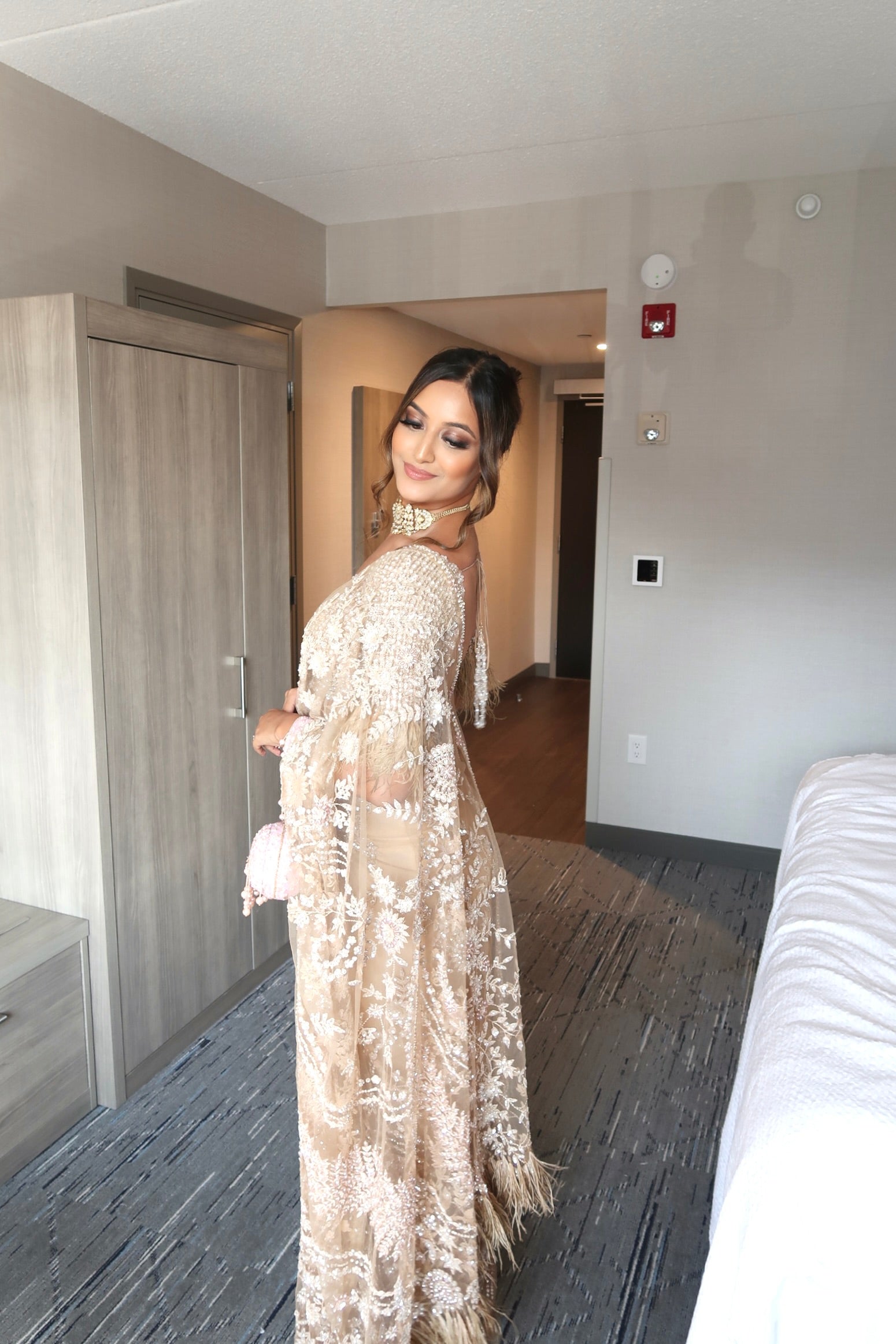 Lavanya with feather detailing
