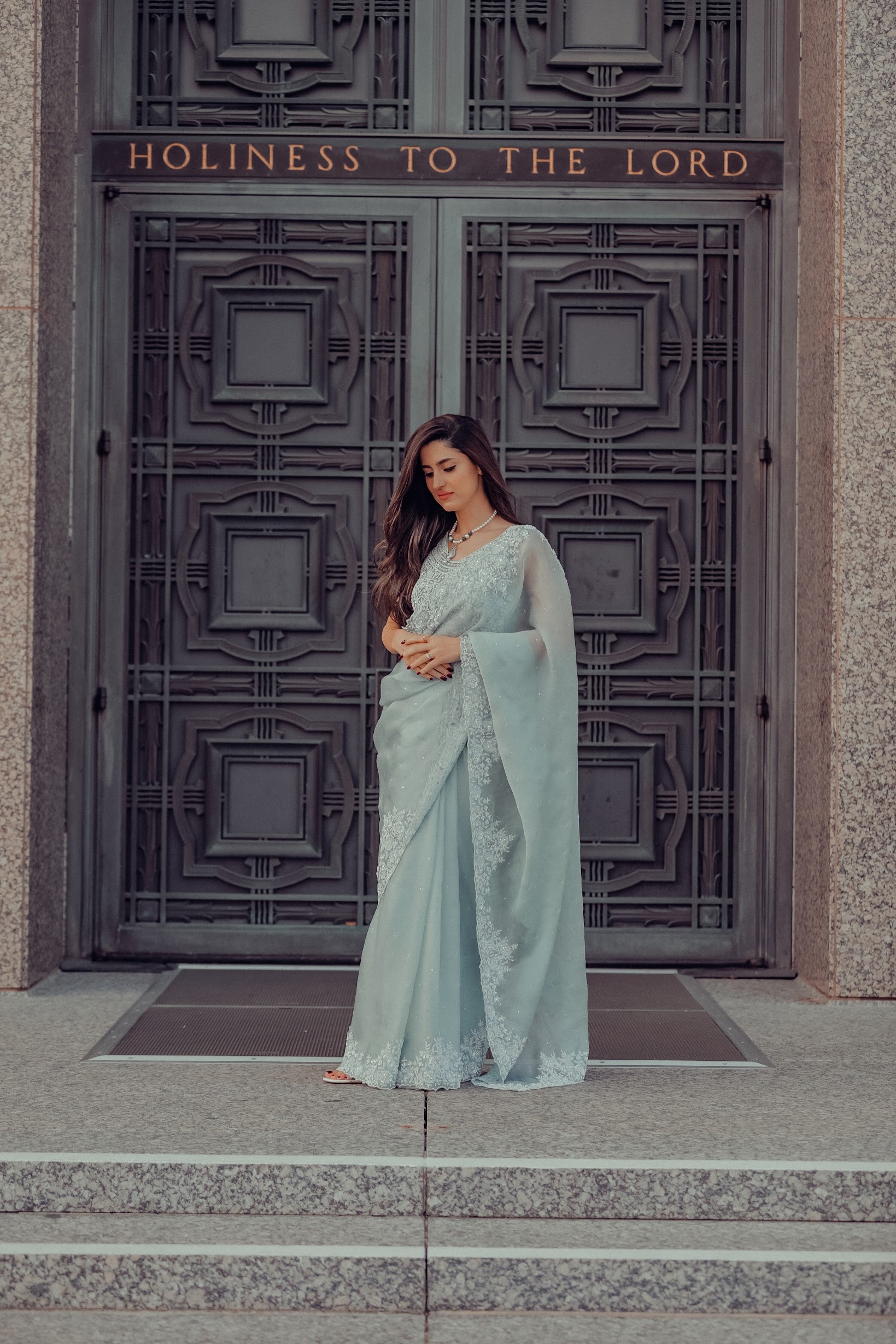 Athena in powder blue