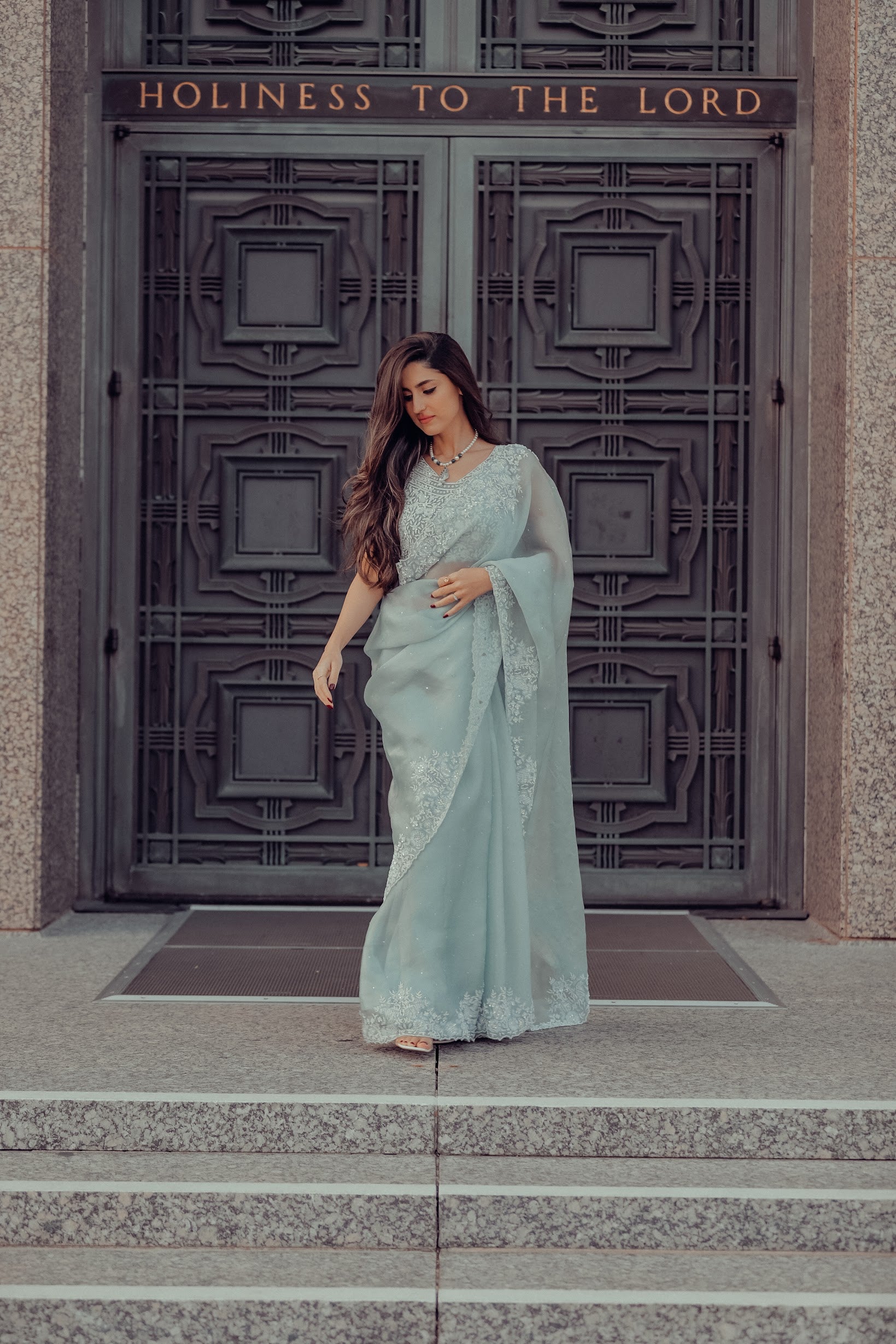 Athena in powder blue