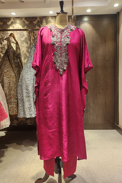 Rani pink kaftan with pants set