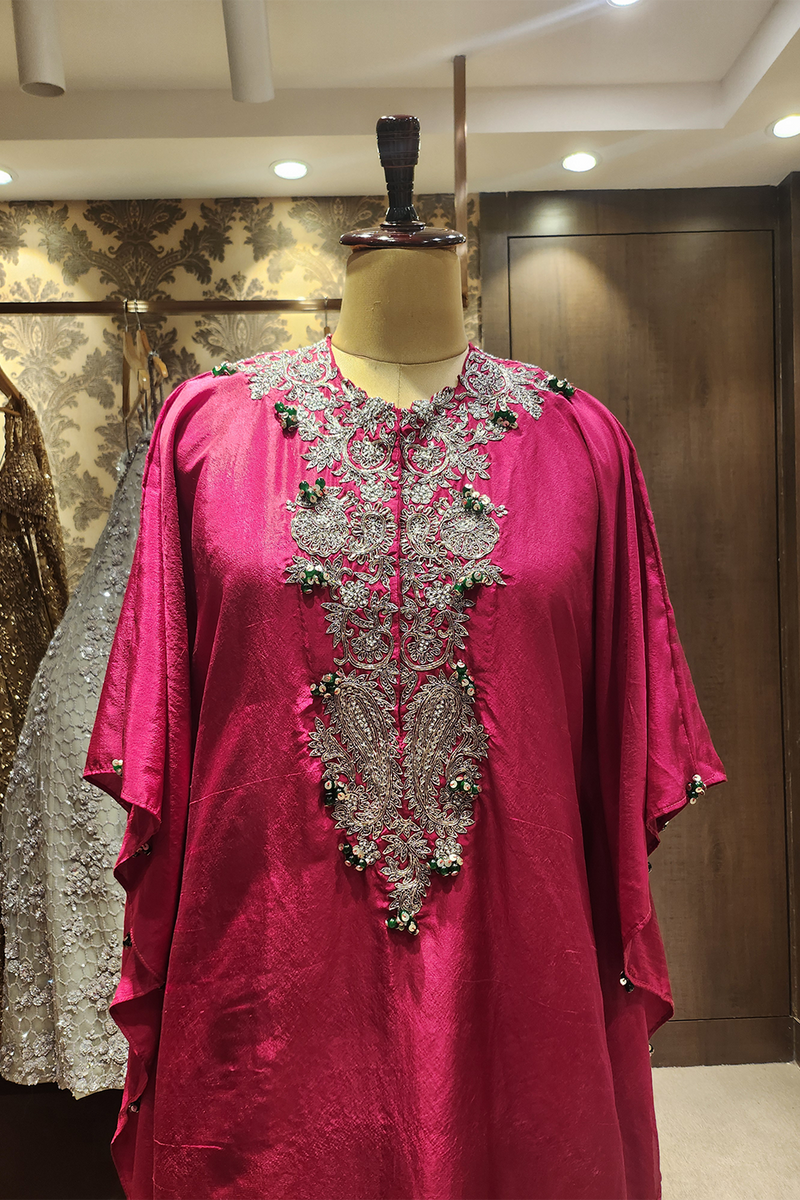 Rani pink kaftan with pants set