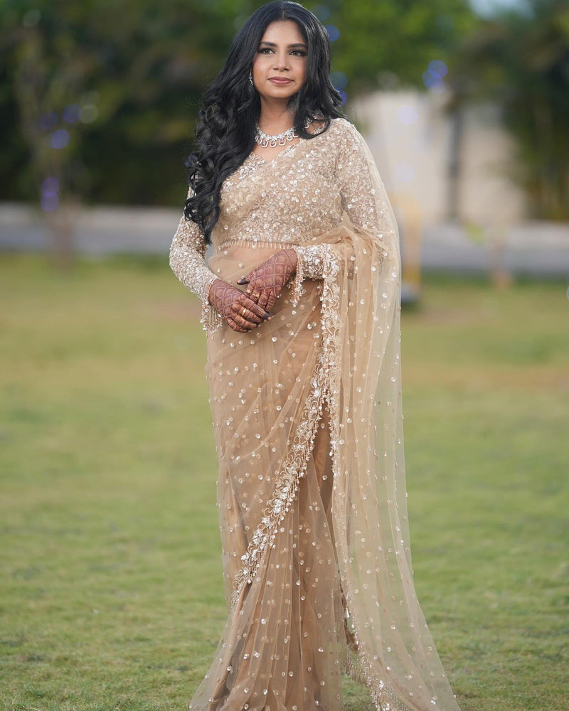 Dhivyadharshini Karthikeyan wearing the Melisa