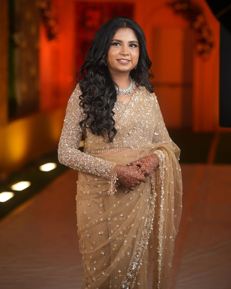 Dhivyadharshini Karthikeyan wearing the Melisa