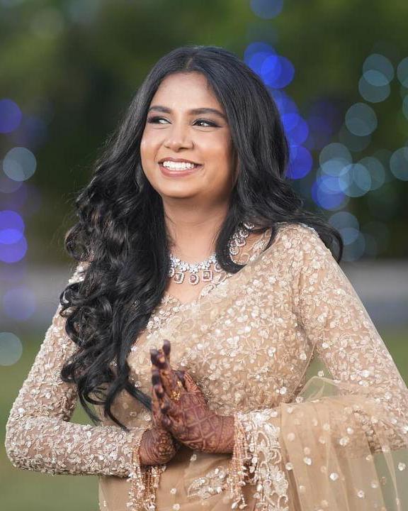 Dhivyadharshini Karthikeyan wearing the Melisa