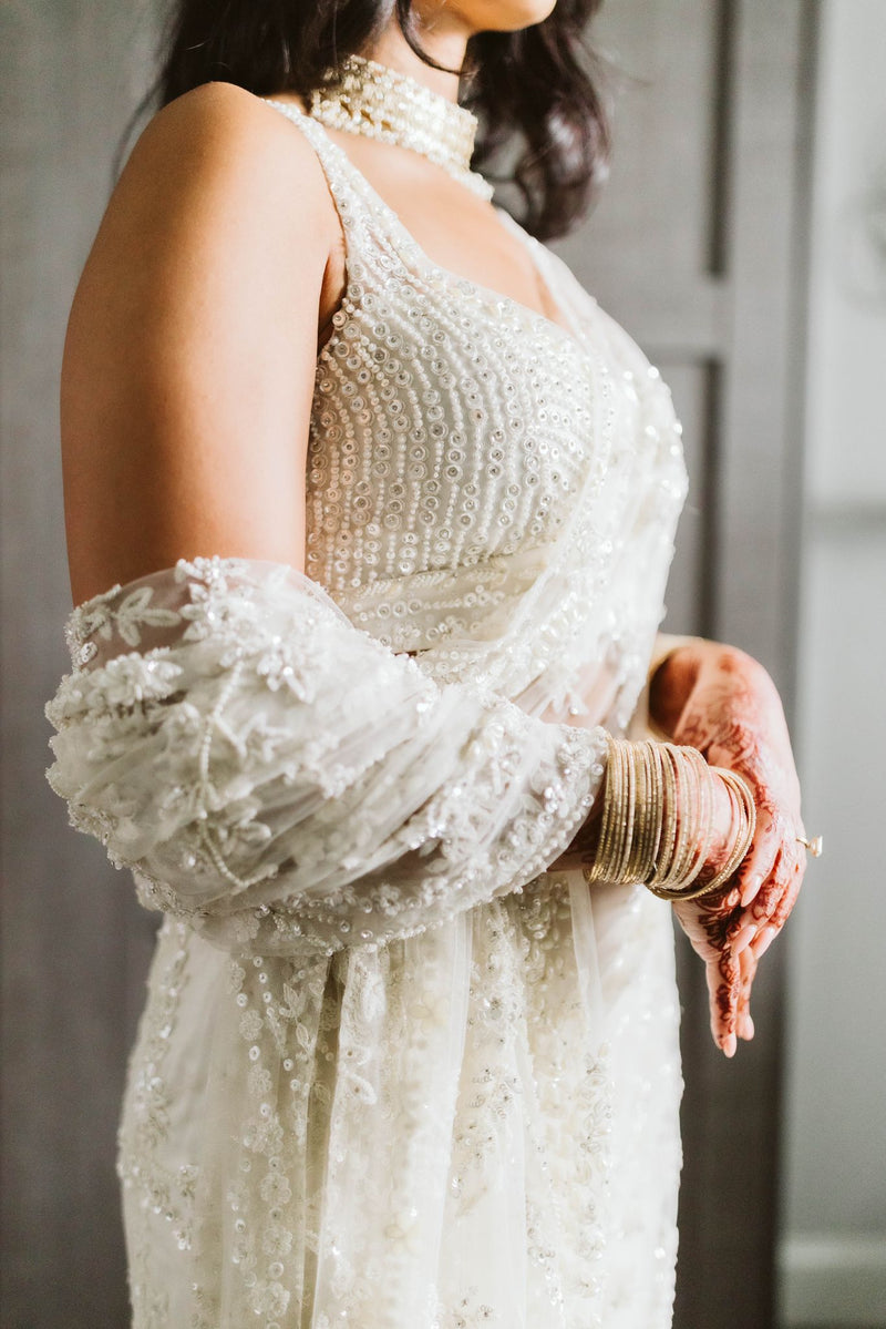 Natasha Kulkarni wearing the Cassie in Ivory