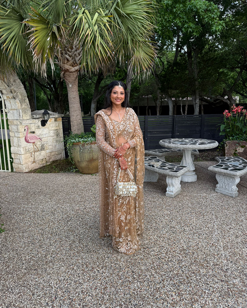 Priya Patel wearing the Malaika