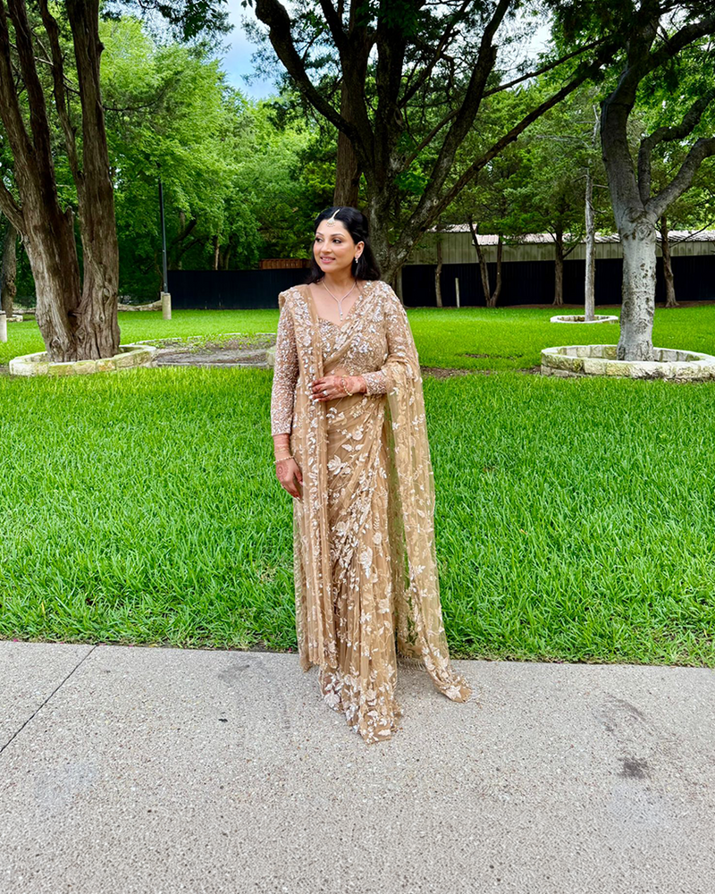Priya Patel wearing the Malaika