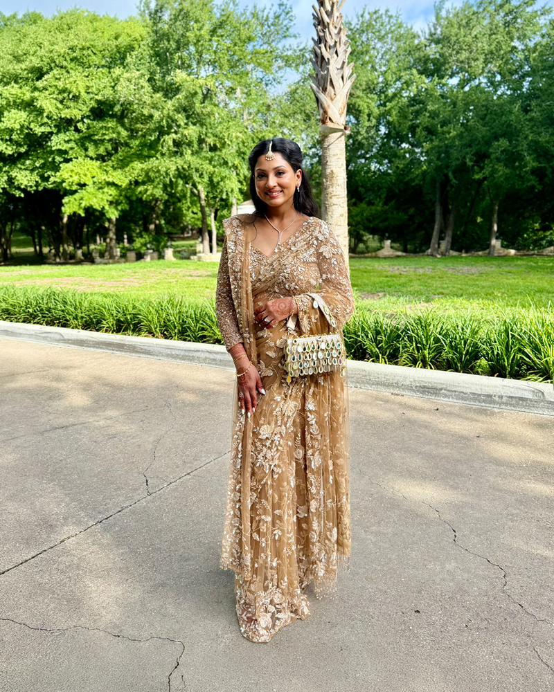 Priya Patel wearing the Malaika