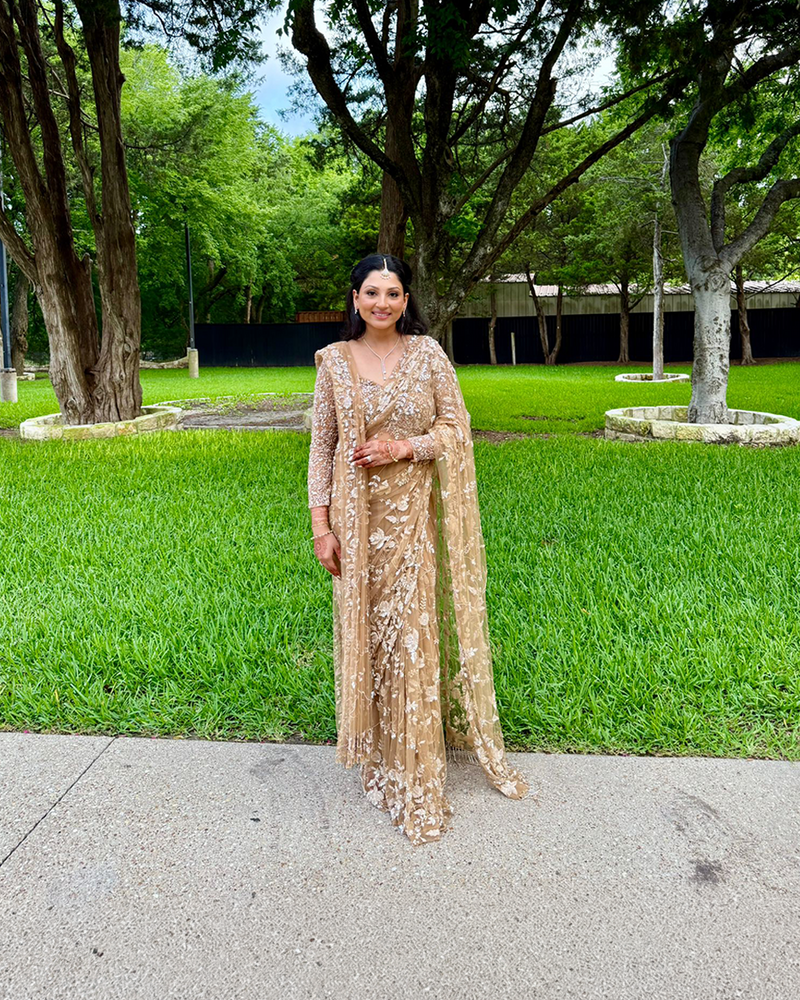 Priya Patel wearing the Malaika