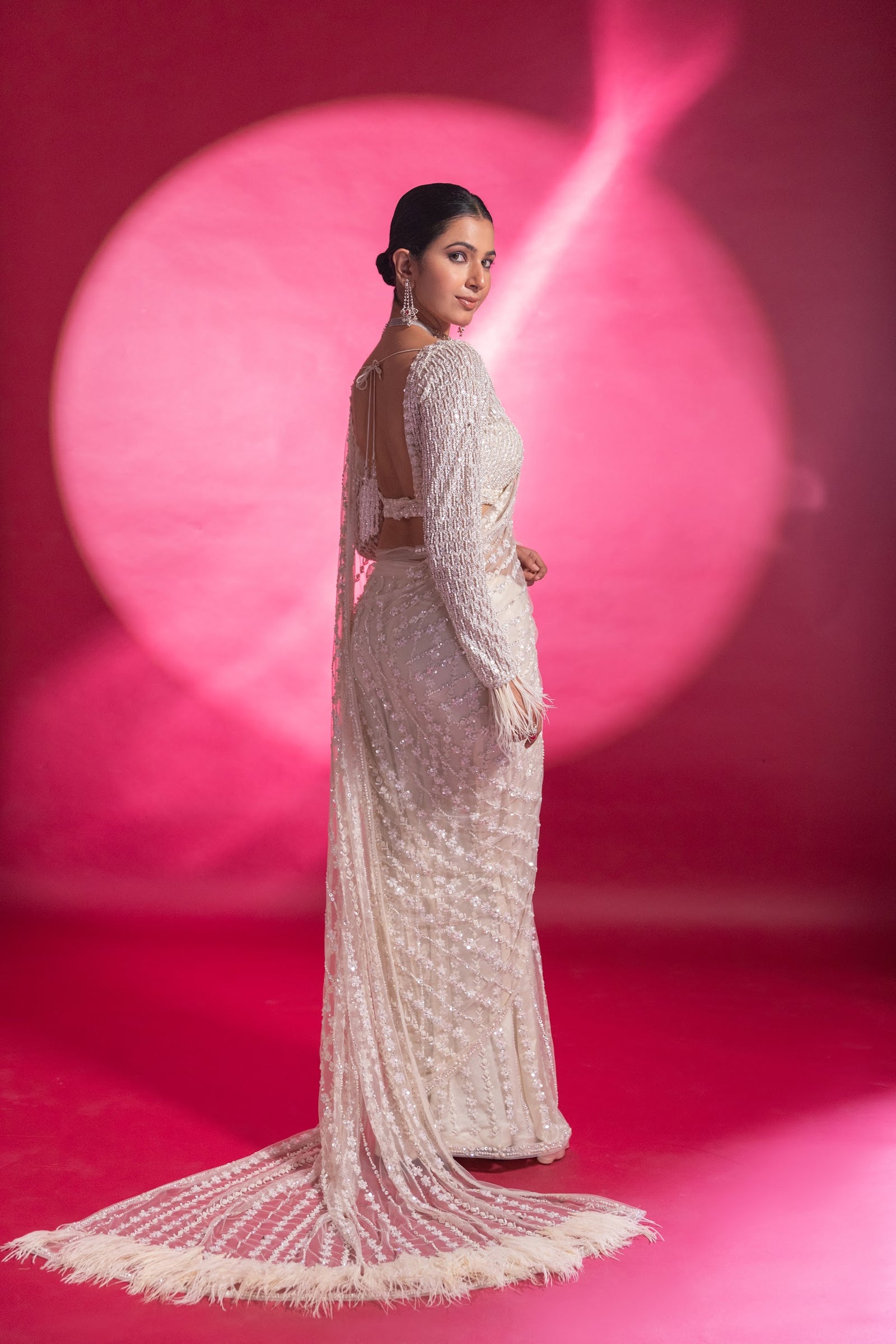 Meher Mirage Rosé Saree main image 0